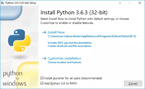 Instalación python